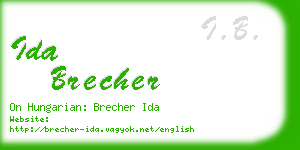 ida brecher business card